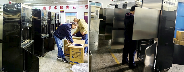 國鐵科林發(fā)往烏蘭察布的商用開水器正在組裝和出廠檢驗